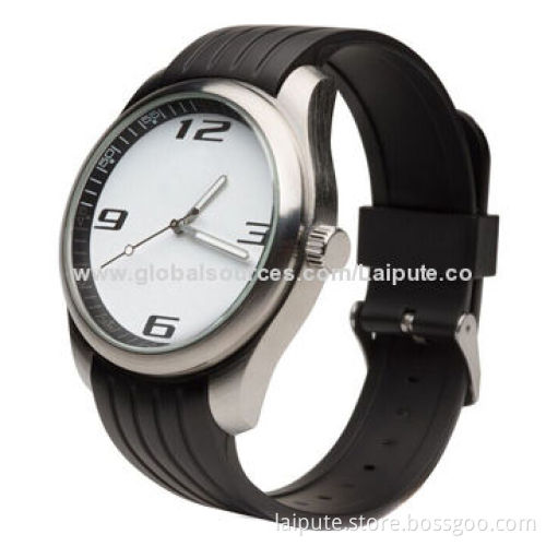 Black Silicone Gift BMW Motor Car Promotion Watch, 10mm Band Width